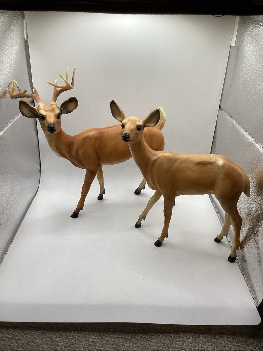 Vintage Breyer Whitetail Doe and Buck plastic